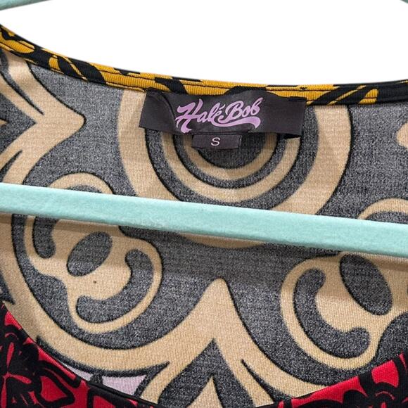 Hale Bob Mod Abstract Silk Jersey Blouse - Picture 5 of 7